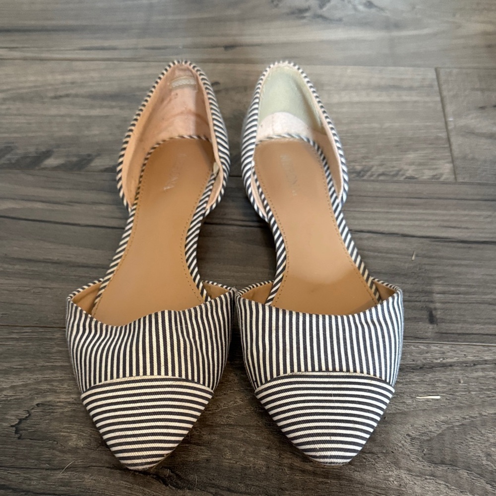 Merona Black and White Striped Flats